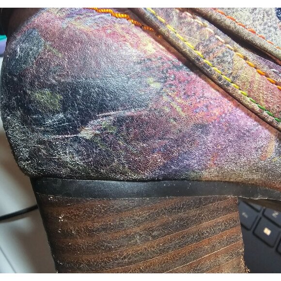 L'Artiste by Sprink Step Womens 36 Shazzam Leather Boot Navy Multi - Picture 15 of 16